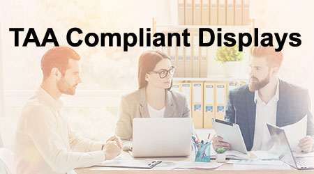 Select models of Sharp AQUOS® Commercial TVs and AQUOS BOARD® collaboration displays, which are made in Mexico, are TAA compliant. 