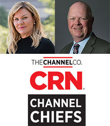 Richard Hutton, Senior Director Channel Marketing, and Betsy Larson, VP of Channel Sales, at NEC Display Solutions Recognized as 2018 CRN® Channel Chiefs