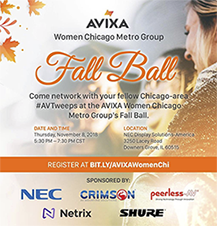 NEC DISPLAY HOSTS INAUGURAL AVIXA WOMEN’S GROUP FALL BALL 